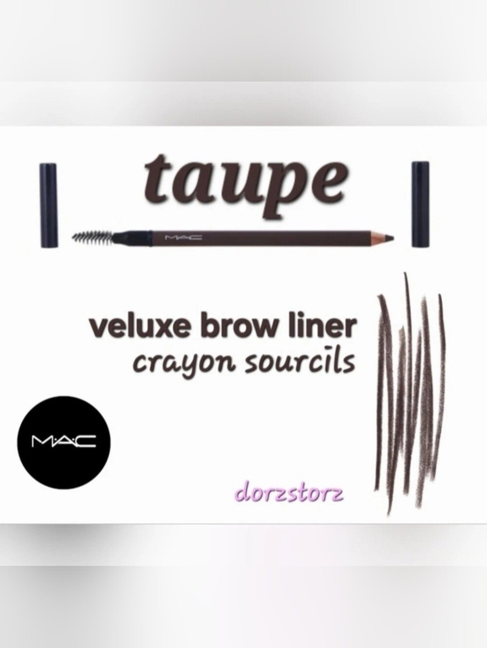 MAC Veluxe Brow Liner Crayon Sourcils *TAUPE* / 0.042 oz / New In Box